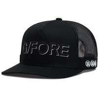 G/FORE Golf Cap - Shadow Logo Trucker - Onyx SS26