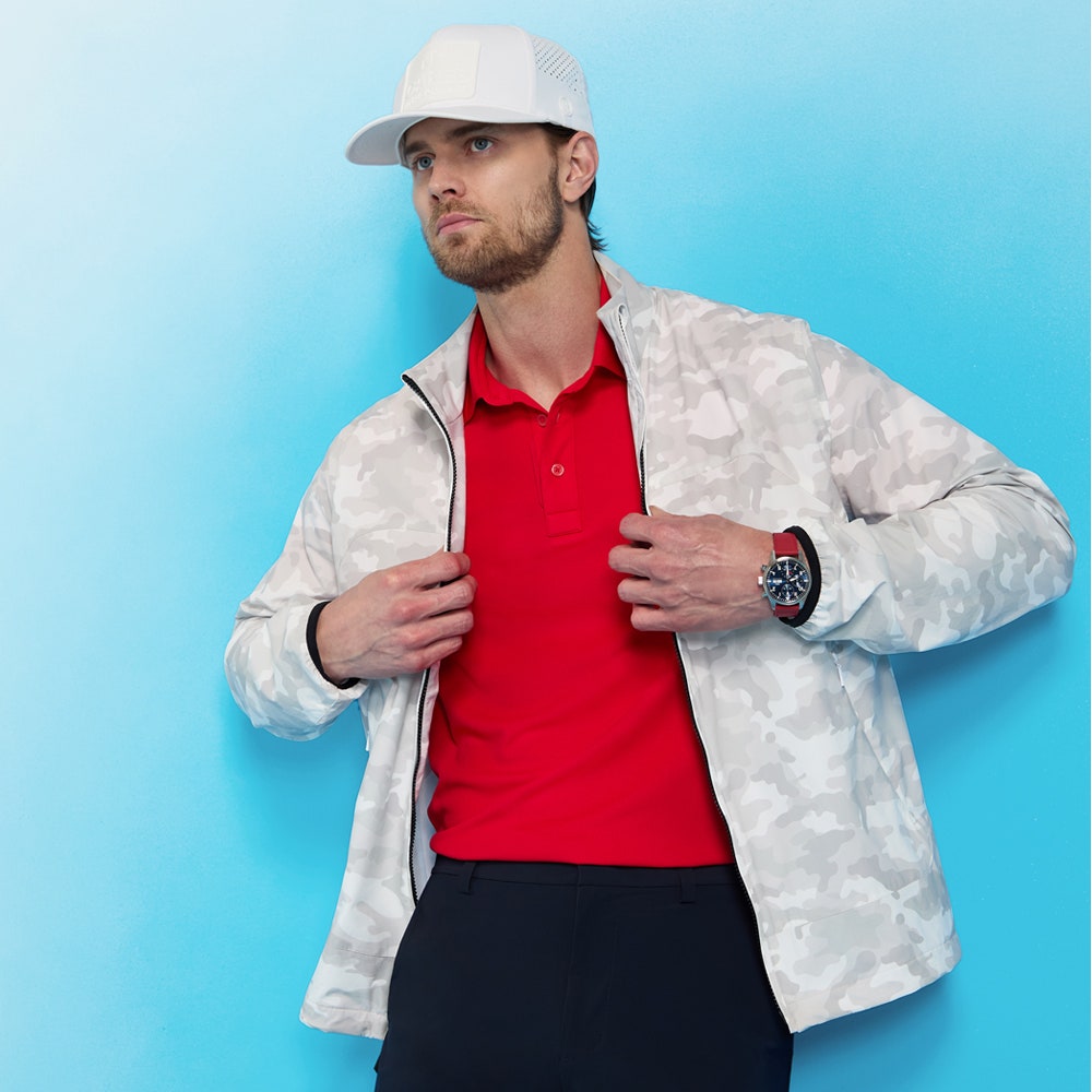 G/FORE Golf Jacket - Parachute Windbreaker FZ - Snow Camo FA25