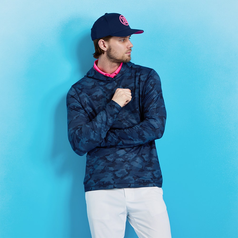G/FORE Golf Jumper - Brushback Tech Terry Hoodie - Twilight Camo SS26