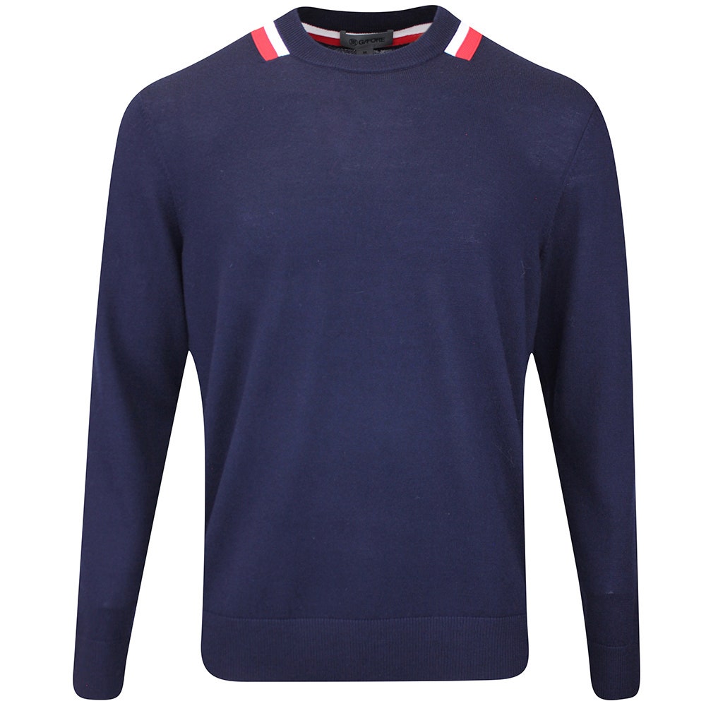 G/FORE Golf Jumper - Colourblock Intarsia Merino - Twilight FA25