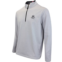 G/FORE Golf Pullover - Camo Skull & Tee's Brushback QZ - Lt. Grey FA25