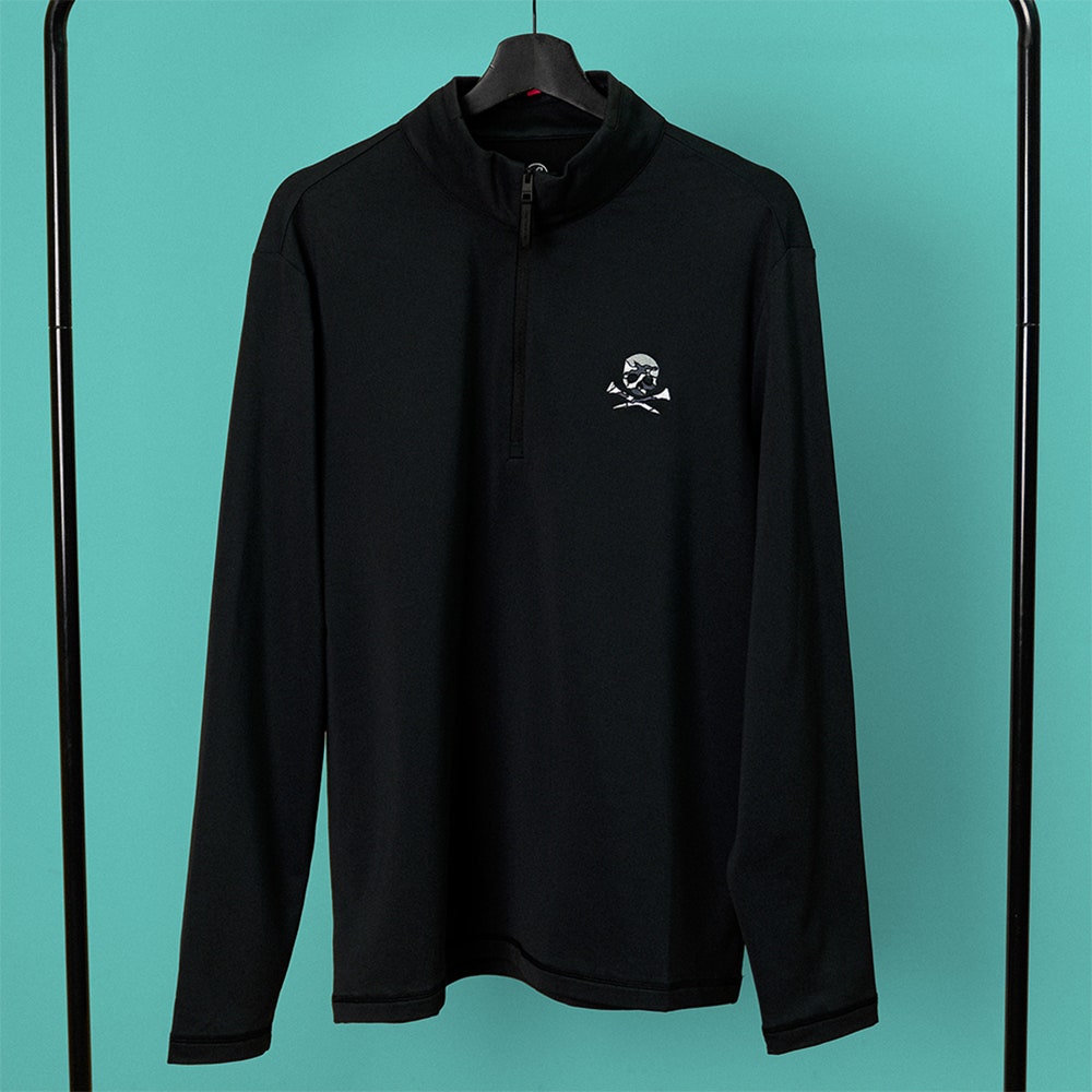 G/FORE Golf Pullover - Camo Skull & Tee's Brushback QZ - Onyx FA25