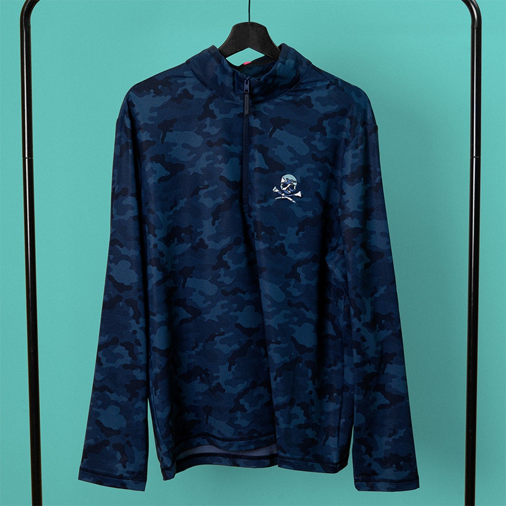 G/FORE Golf Pullover - Camo Skull & Tee's Brushback QZ - Twilight FA25