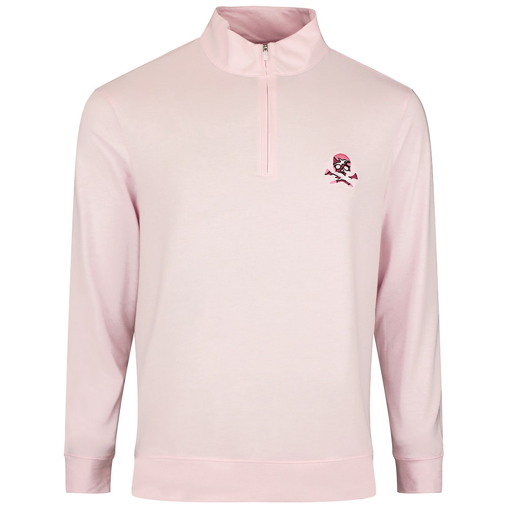 G/FORE Golf Pullover - Camo Skull & Tees Lux QZ - Blush SS26