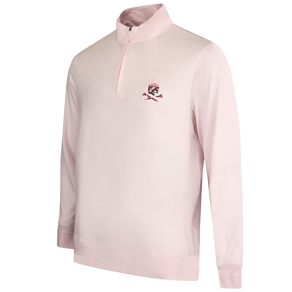 G/FORE Golf Pullover - Camo Skull & Tees Lux QZ - Blush SS26