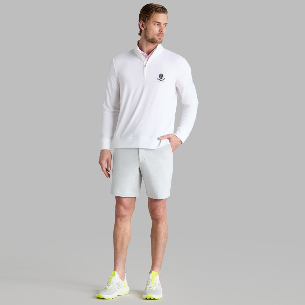 G/FORE Golf Pullover - Camo Skull & Tees Lux QZ - Snow SS26
