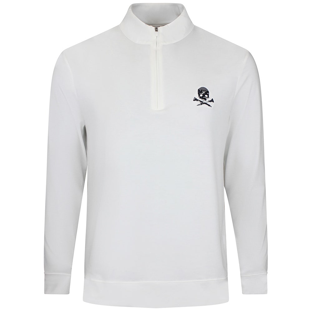 G/FORE Golf Pullover - Camo Skull & Tees Lux QZ - Snow SS26