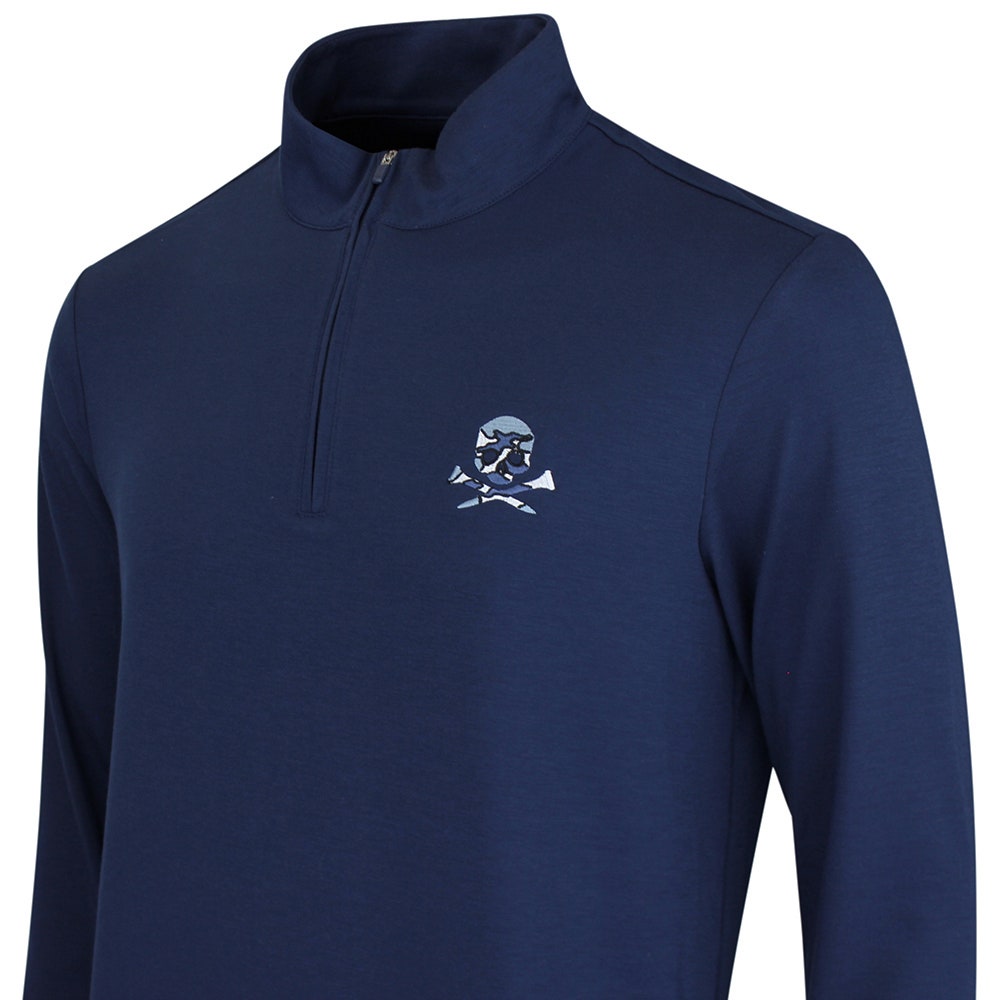 G/FORE Golf Pullover - Camo Skull & Tees Lux QZ - Twilight SS26