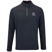G/FORE Golf Pullover - Camo Skull & Tee's Waffle Knit QZ - Onyx FA25