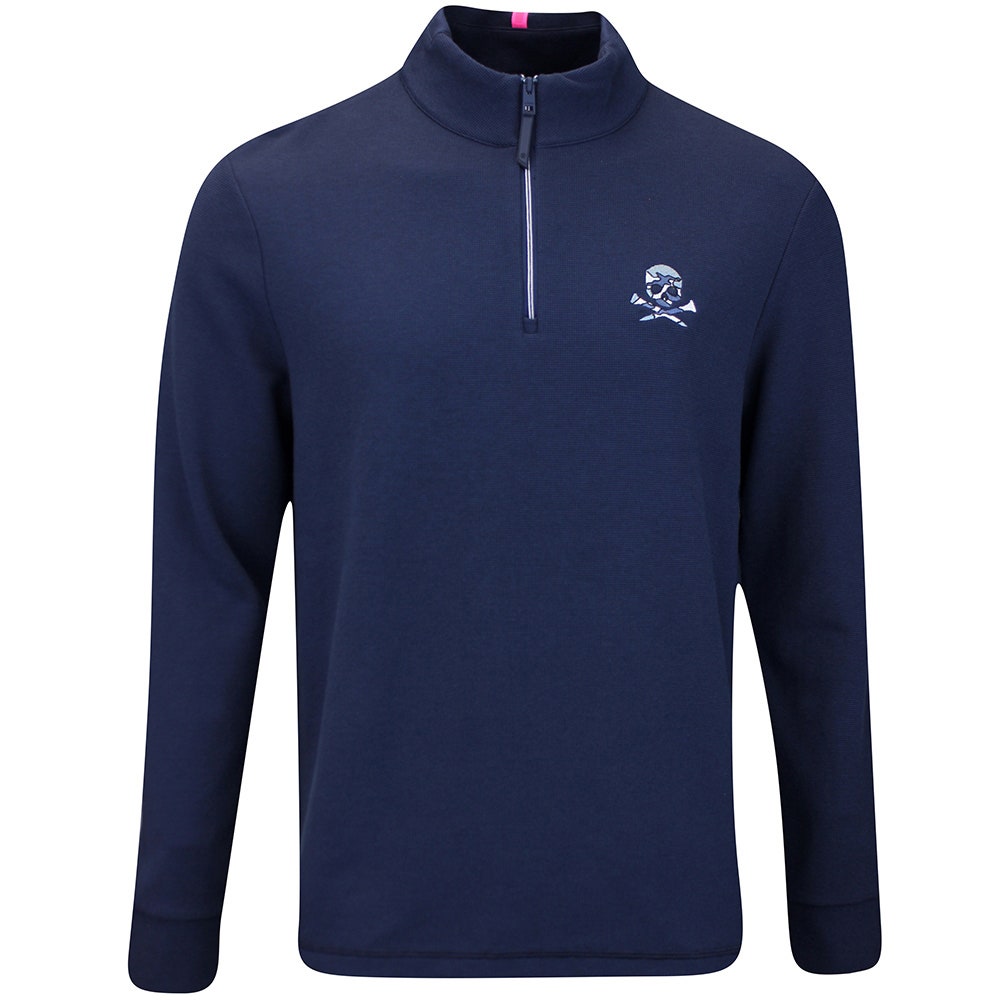 G/FORE Golf Pullover - Camo Skull & Tee's Waffle Knit QZ - Twlt FA25