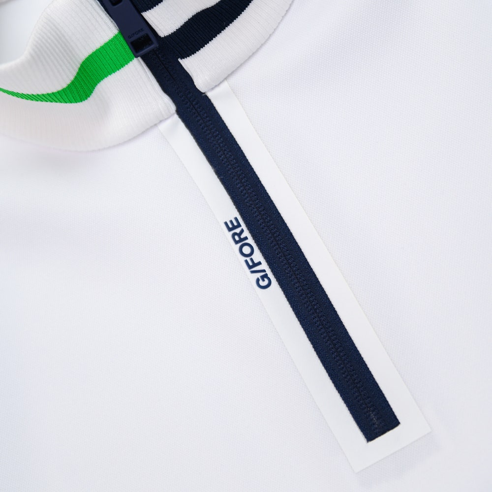 G/FORE Golf Pullover - Double Knit Pique QZ Vest - Snow SS25