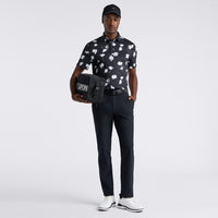 G/FORE Golf Shirt - Blurred Floral Tech Jersey - Onyx AW26