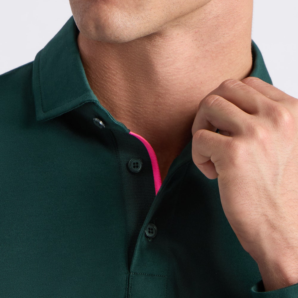 G/FORE Golf Shirt - Camo Skull & Tees All Play LS Polo - Pine AW26