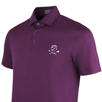 G/FORE Golf Shirt - Camo Skull & Tees All Play Polo - Dark Plum AW26