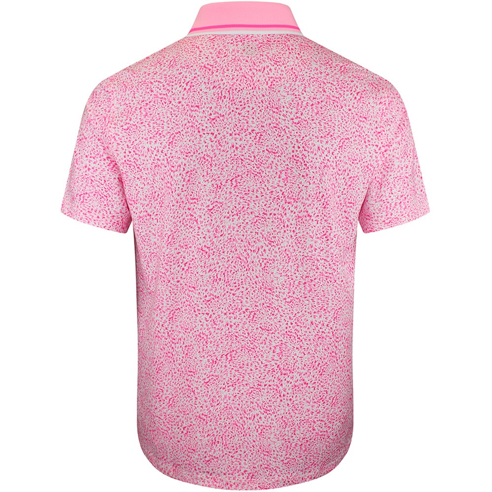 G/FORE Golf Shirt - Fireworks Print Tech Jersey Polo - Blush SS26