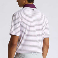 G/FORE Golf Shirt - Herringbone Stripe Tech Jersey - Dark Plum AW26