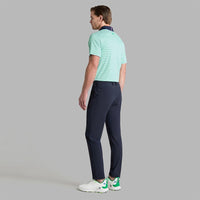 G/FORE Golf Shirt - Herringbone Stripe Tech Jersey Polo - Clover SS26