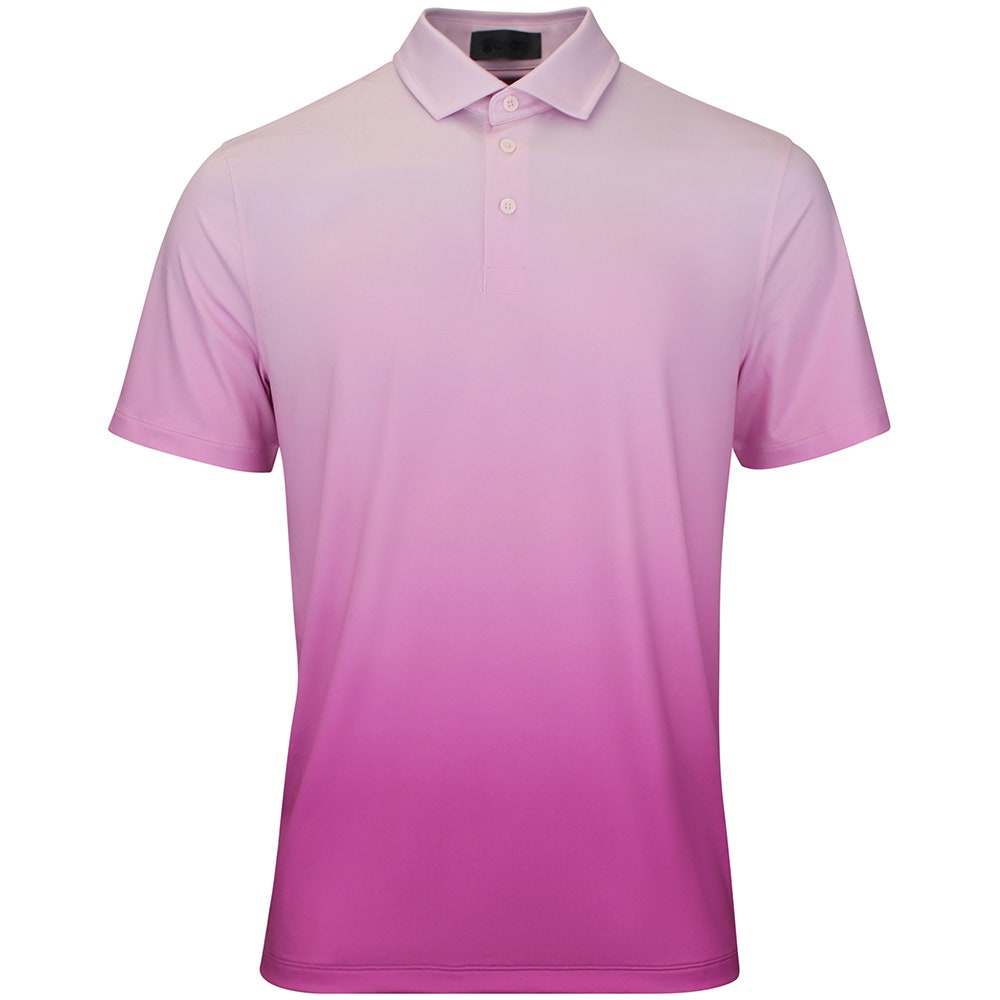 G/FORE Golf Shirt - Printed Ombre Tech Jersey - Blush AW26