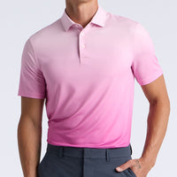 G/FORE Golf Shirt - Printed Ombre Tech Jersey - Blush AW26
