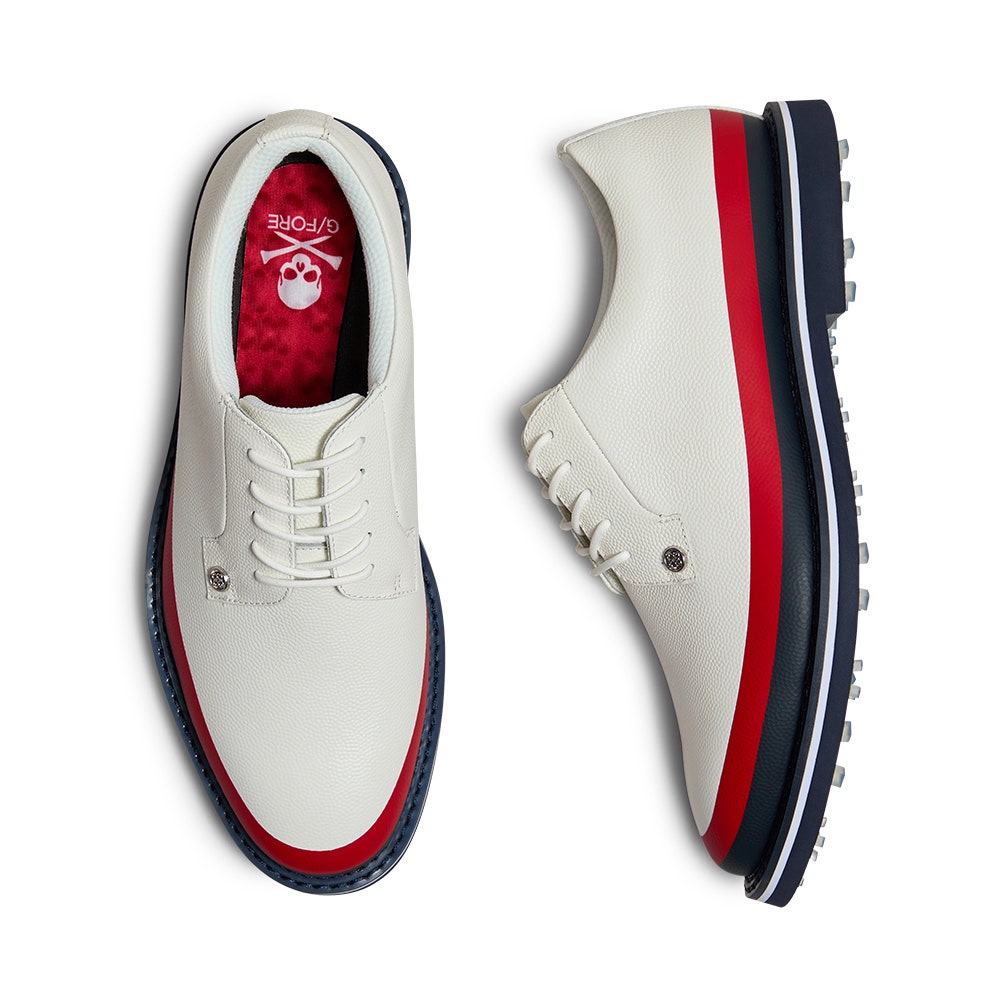 G/FORE Golf Shoes - Tuxedo Stripe Gallivanter - Snow SS26
