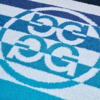 G/FORE Golf Towel - Circle G's Stripe - Snow SS26