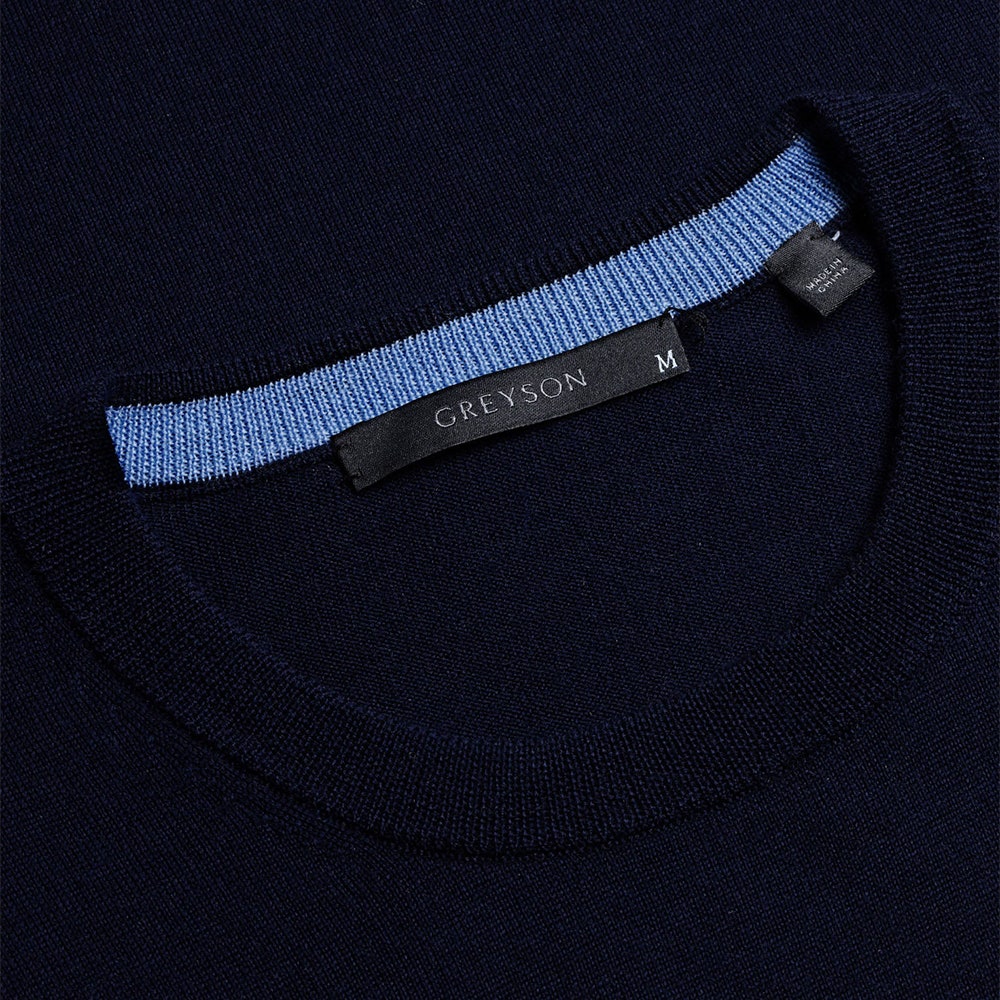 Greyson Golf Jumper - Saratoga Crew Neck - Maltese Blue SS26