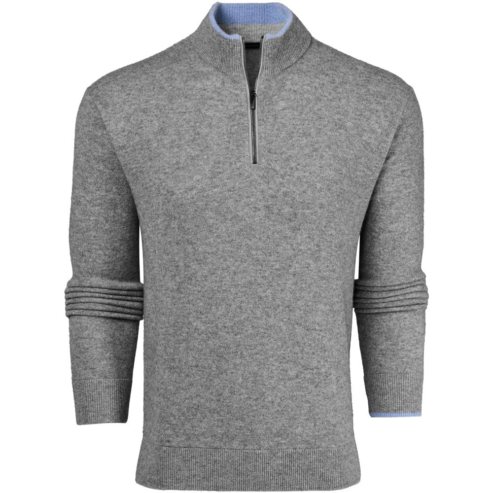 Greyson Golf Mid Layer - Sebonack Cashmere QZ - Light Grey Hthr 2026