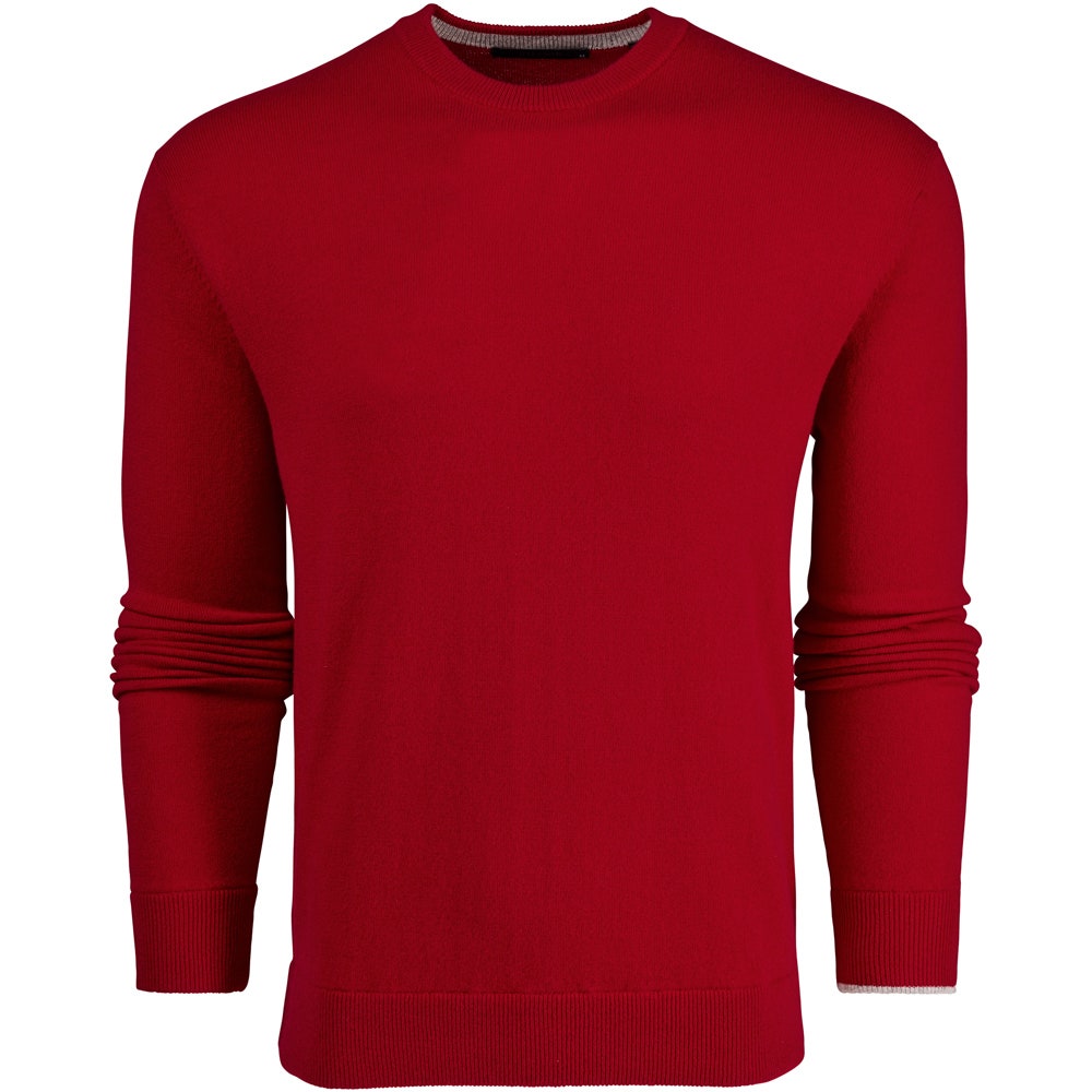 Greyson Golf Mid Layer - Tomahawk Cashmere Crew - Red Admiral SS26