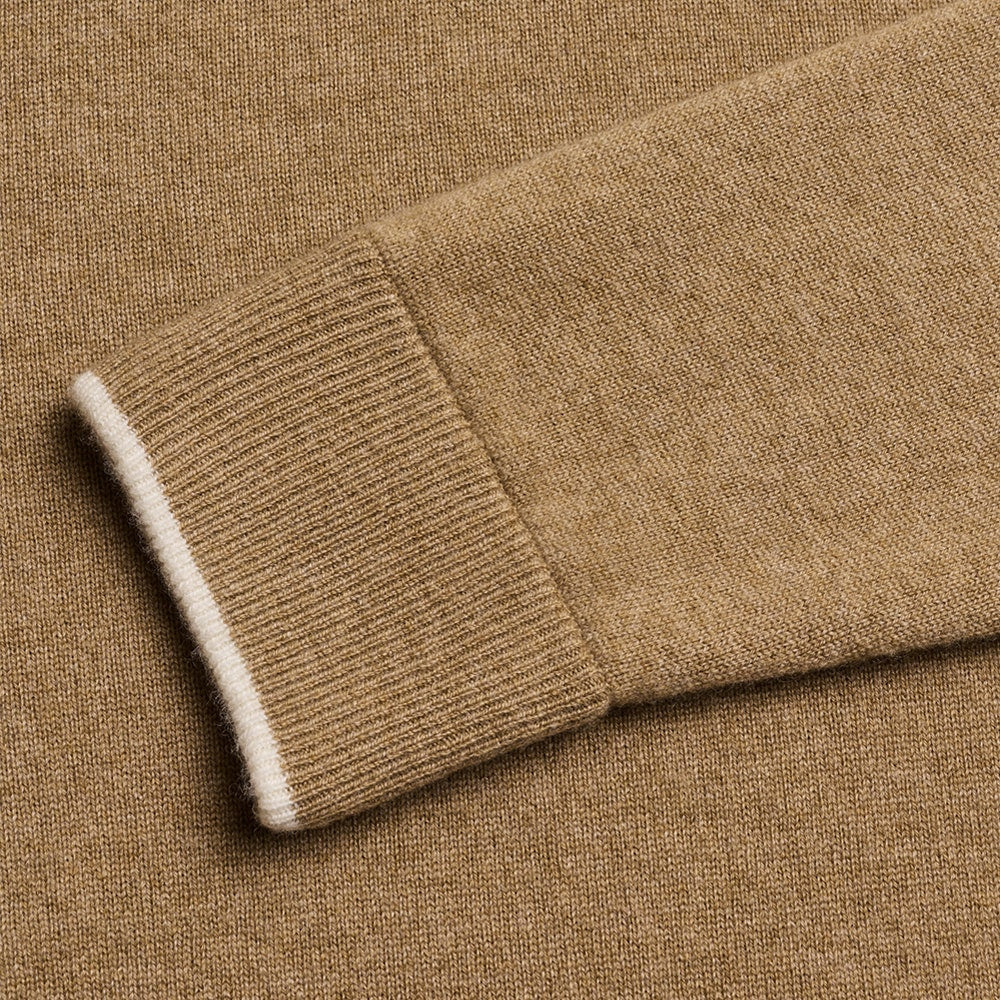 Greyson Golf Mid Layer - Tomahawk Cashmere Crew - Sandstorm Hthr 2025