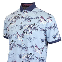 Greyson Golf Shirt - In The Blues Polo - Wolf Blue SS26