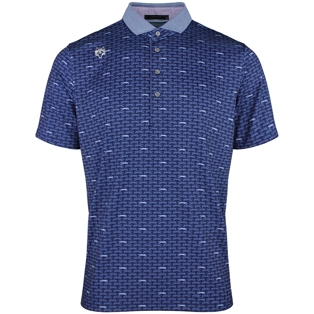 Greyson Golf Shirt - Running Wolf Polo - Maltese Blue AW26