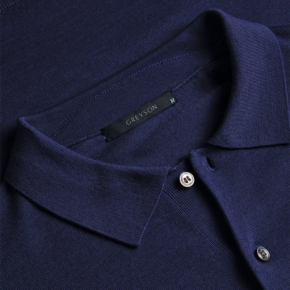 Greyson Golf Shirt - Saratoga SS Sweater Polo - Maltese Blue SS25