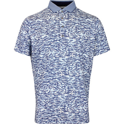 Greyson Golf Shirt - Stalking Wolf Camo Polo - Wolf Blue SS26