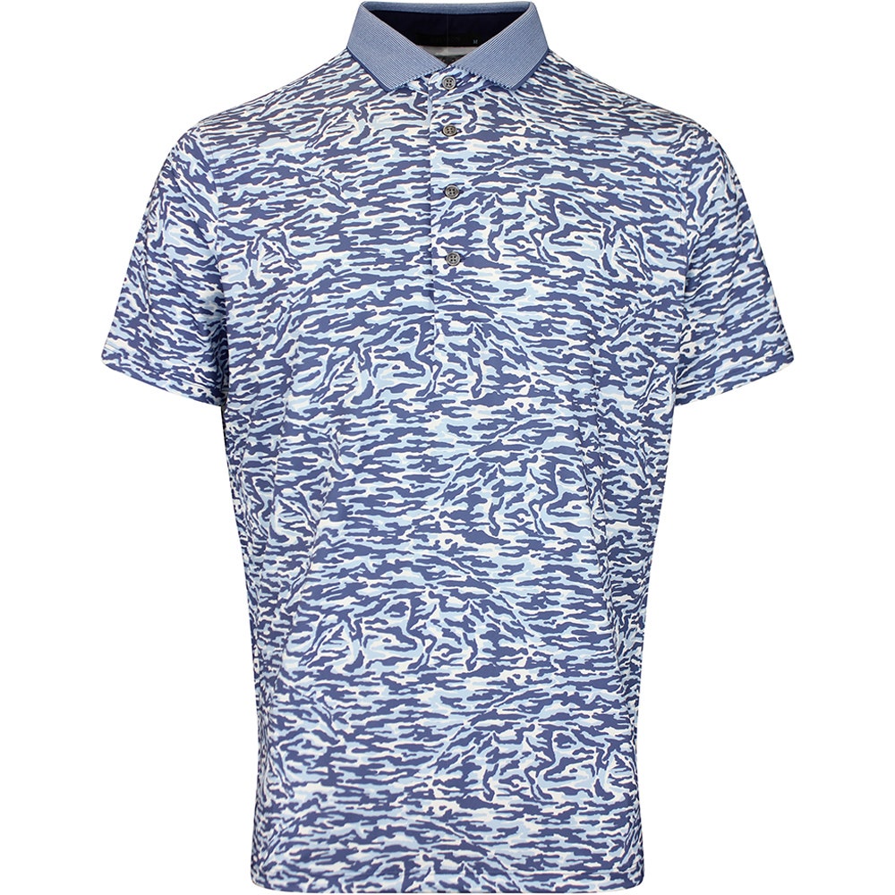 Greyson Golf Shirt - Stalking Wolf Camo Polo - Wolf Blue SS26