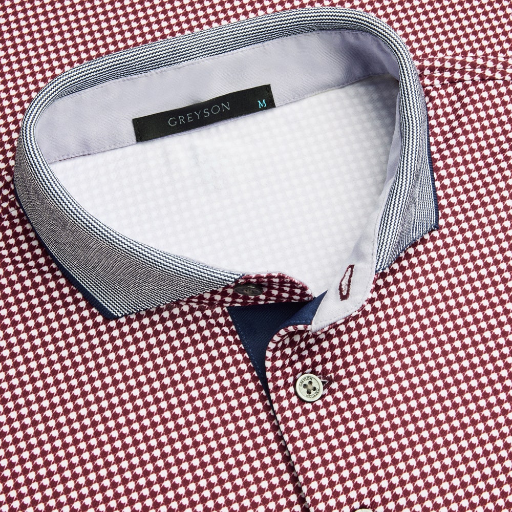 Greyson Golf Shirt - Wolvestooth Polo - Merlot AW26