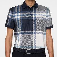 GP Exclusive - J.Lindeberg Tour Tech Print Reg. Fit Polo - GSO Tartan