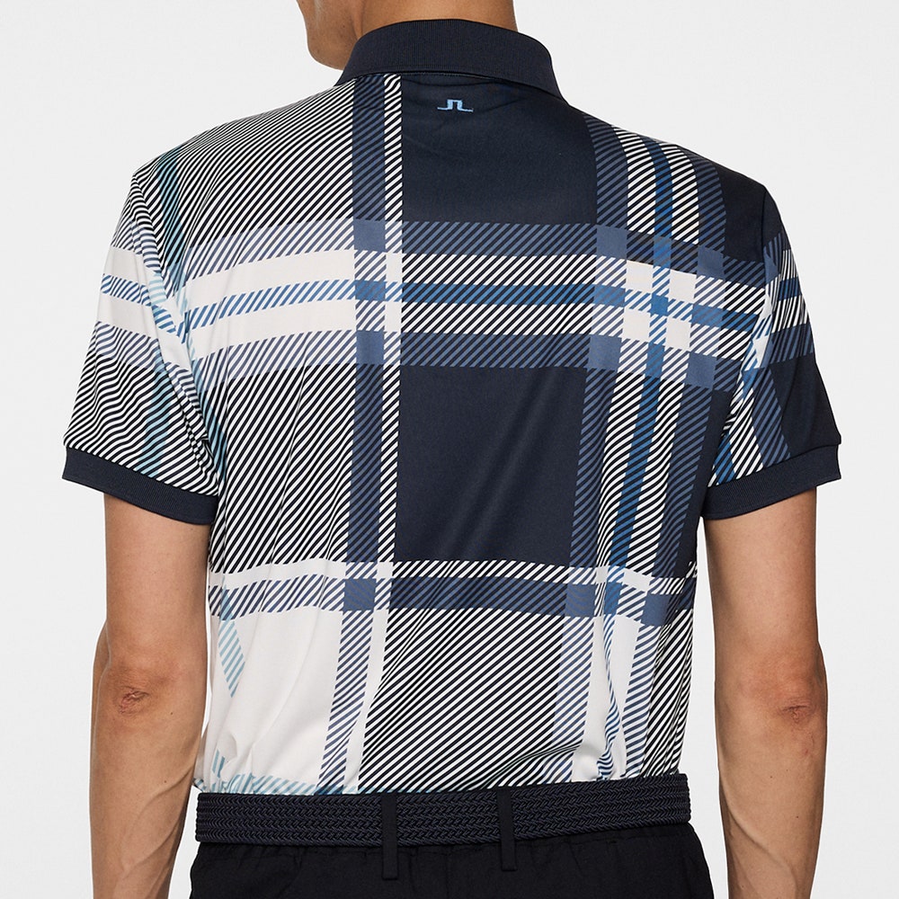GP Exclusive - J.Lindeberg Tour Tech Print Reg. Fit Polo - GSO Tartan