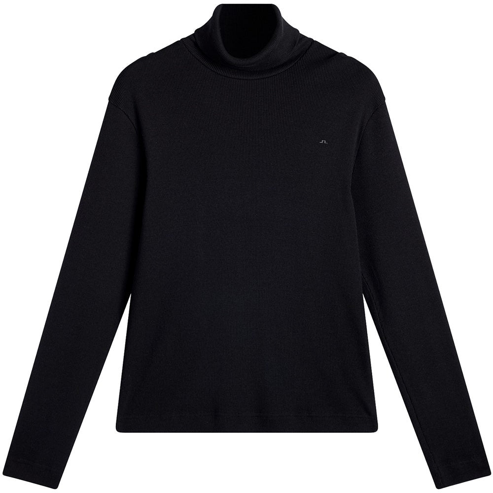 J.Lindeberg Golf Base Layer - Bedford Turtle Neck LS - Black AW26