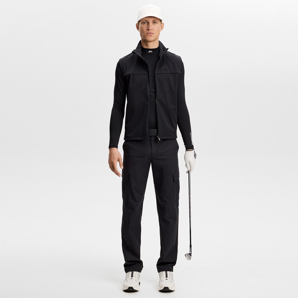 J.Lindeberg Golf Base Layer - Ello Brushed Mock Neck - Black AW26