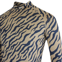 J.Lindeberg Golf Base Layer - Ello Compression Print - Tiger Brown SS25