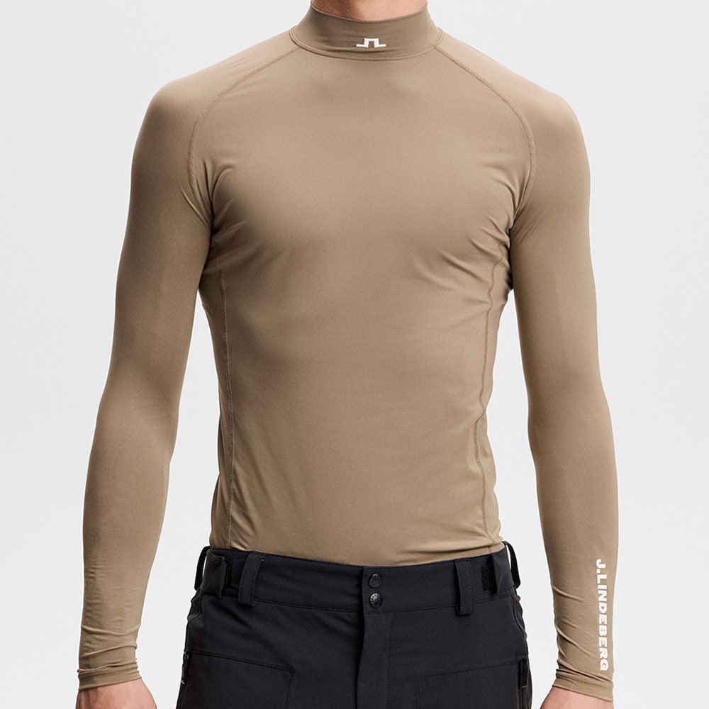 J.Lindeberg Golf Base Layer - Ello Compression Top - Brindle AW26