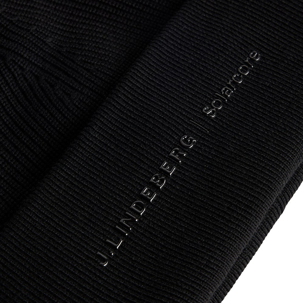 J.Lindeberg Golf Beanie - Solarcore Merino - Black AW25