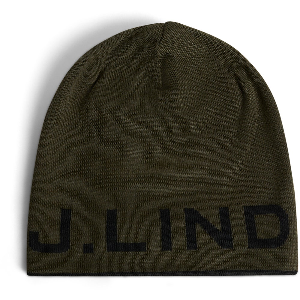 J.Lindeberg Golf Beanie - Zac Reversible - Forest Green AW25