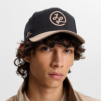 J.Lindeberg Golf Cap - Caddie Two Tone Snapback - Black SS26