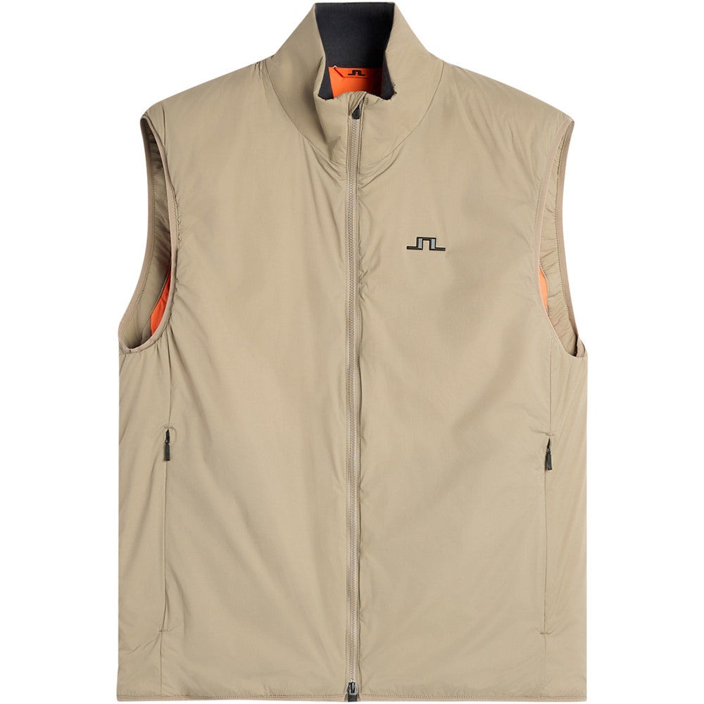 J.Lindeberg Golf Gilet - Clinton Padded Vest - Brindle AW26