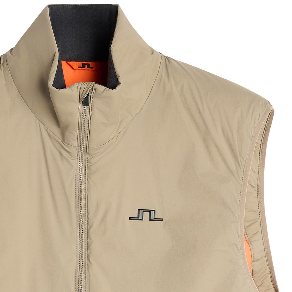 J.Lindeberg Golf Gilet - Clinton Padded Vest - Brindle AW26