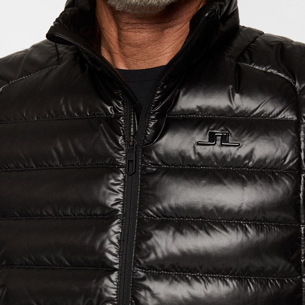 J.Lindeberg Golf Gilet - Oden Light Down Vest - Black AW25