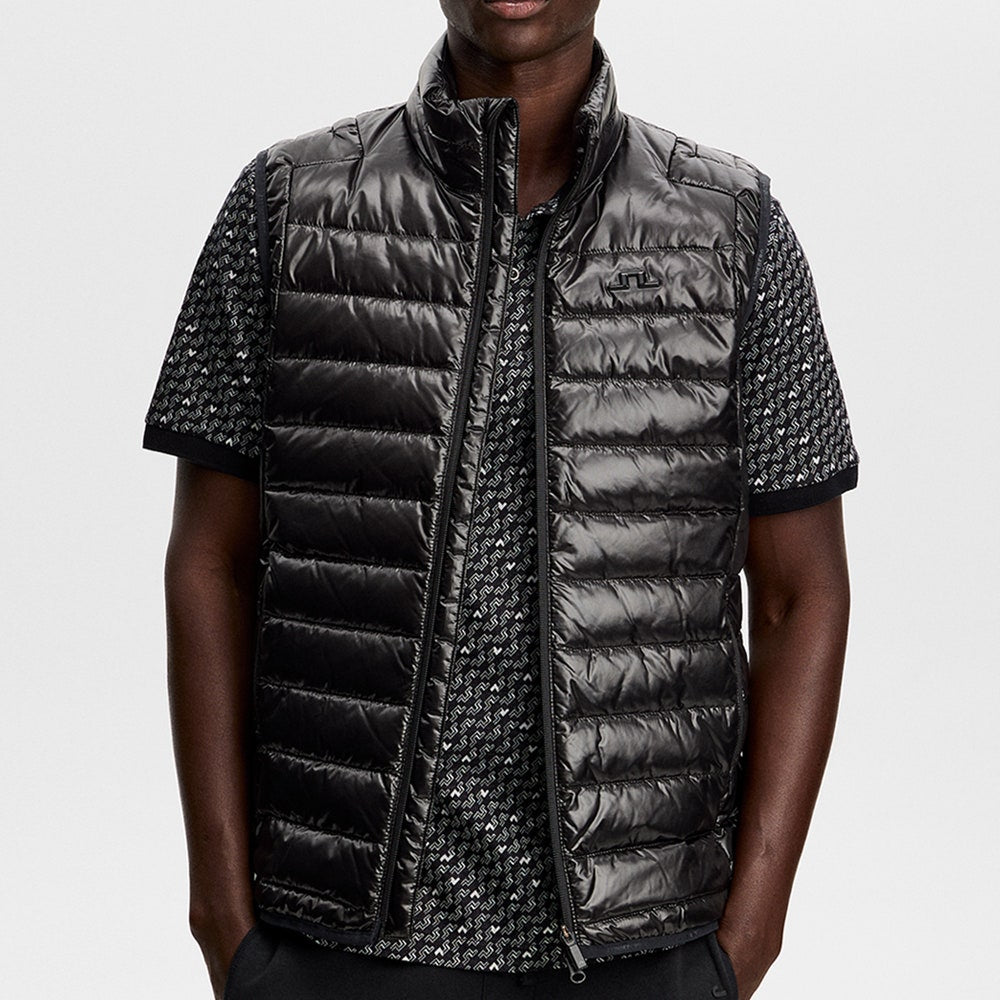 J.Lindeberg Golf Gilet - Oden Light Down Vest - Black AW26
