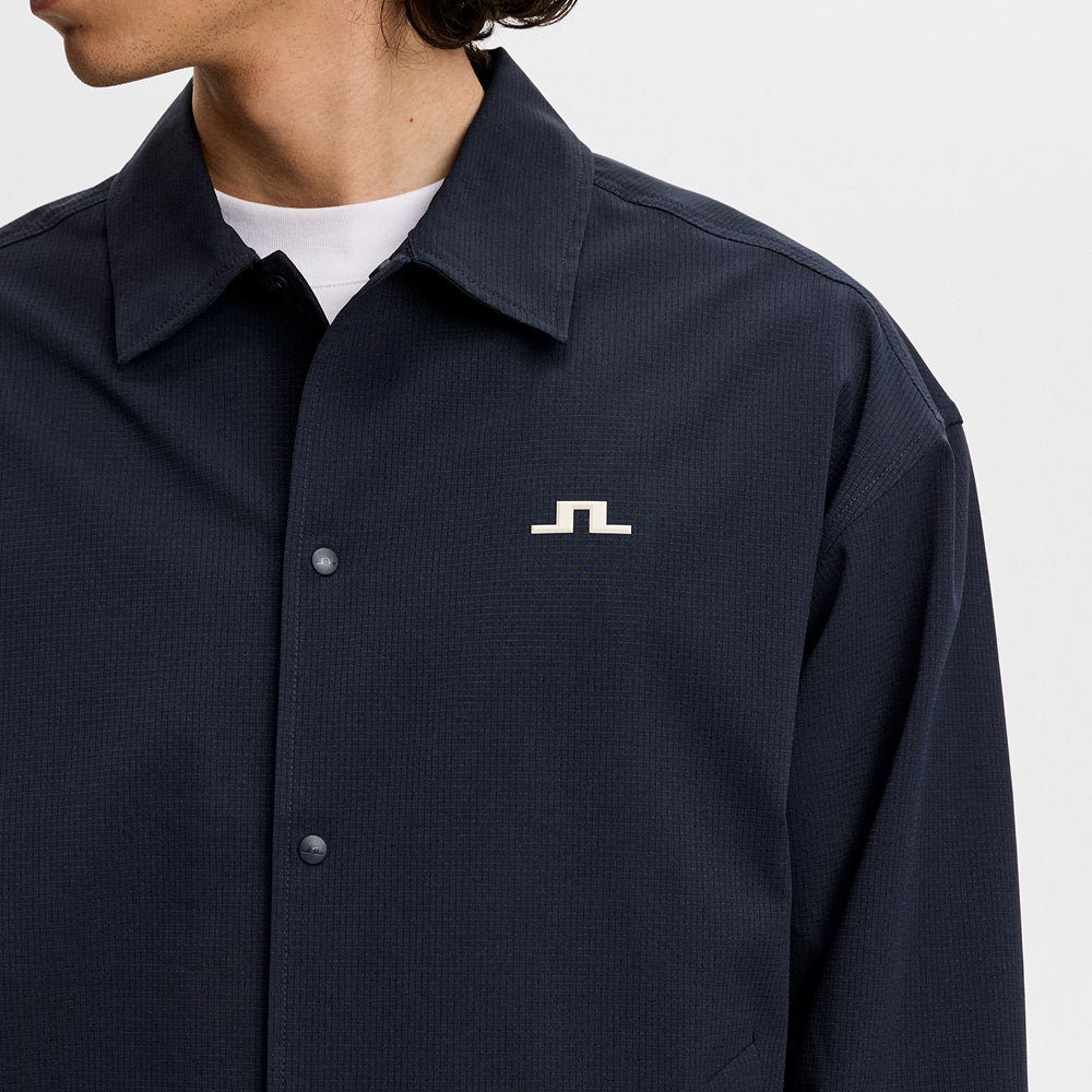 J.Lindeberg Golf Jacket - Dex Coach Overshirt - JL Navy SS26