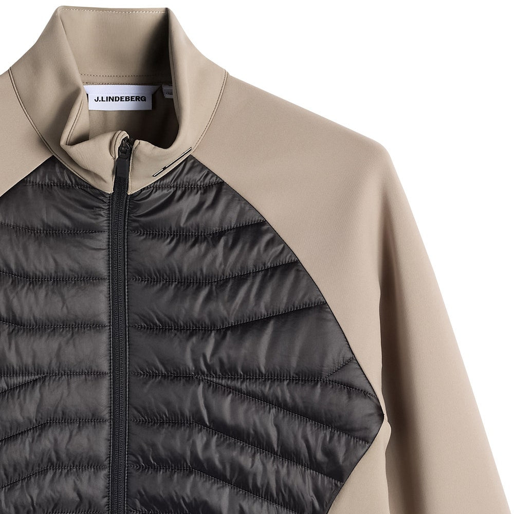 J.Lindeberg Golf Jacket - Heyden Quilted Hybrid FZ - Black SS26